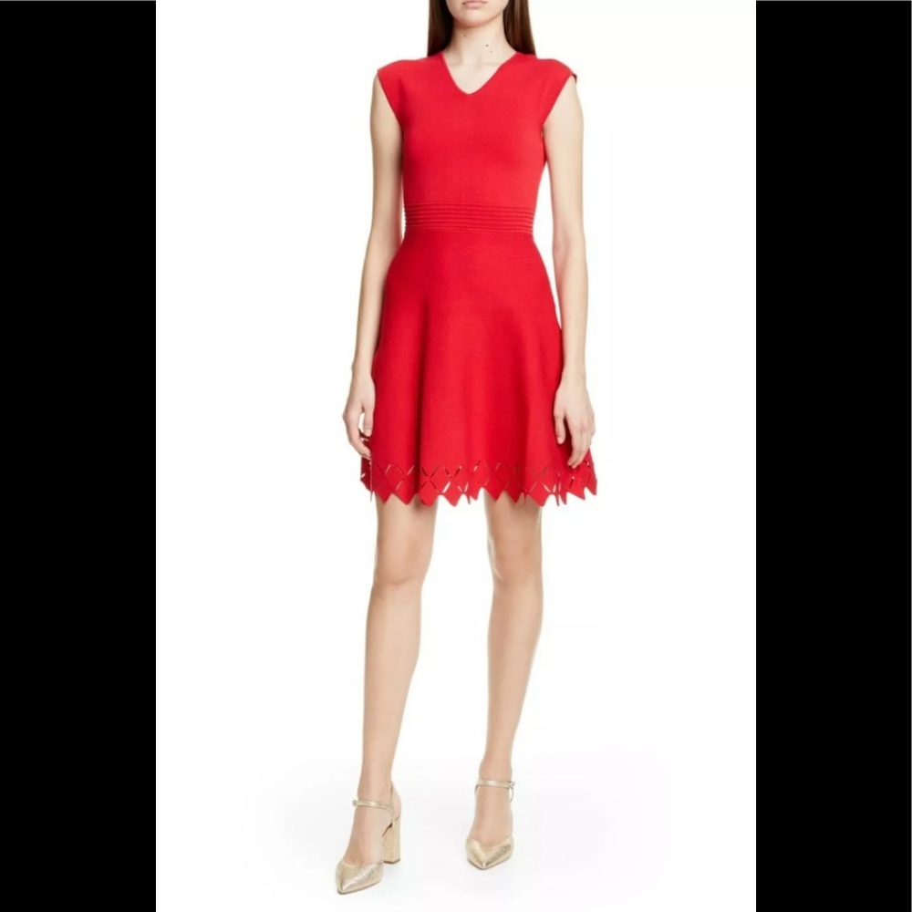 NWT Ted Baker London Red Tannia Skater Dress TB
